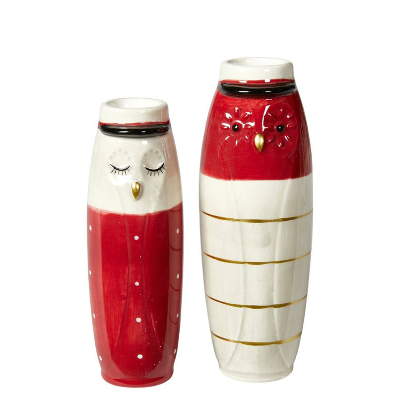 Speedtsberg Vase And med Hue Keramik Offwhite Rød