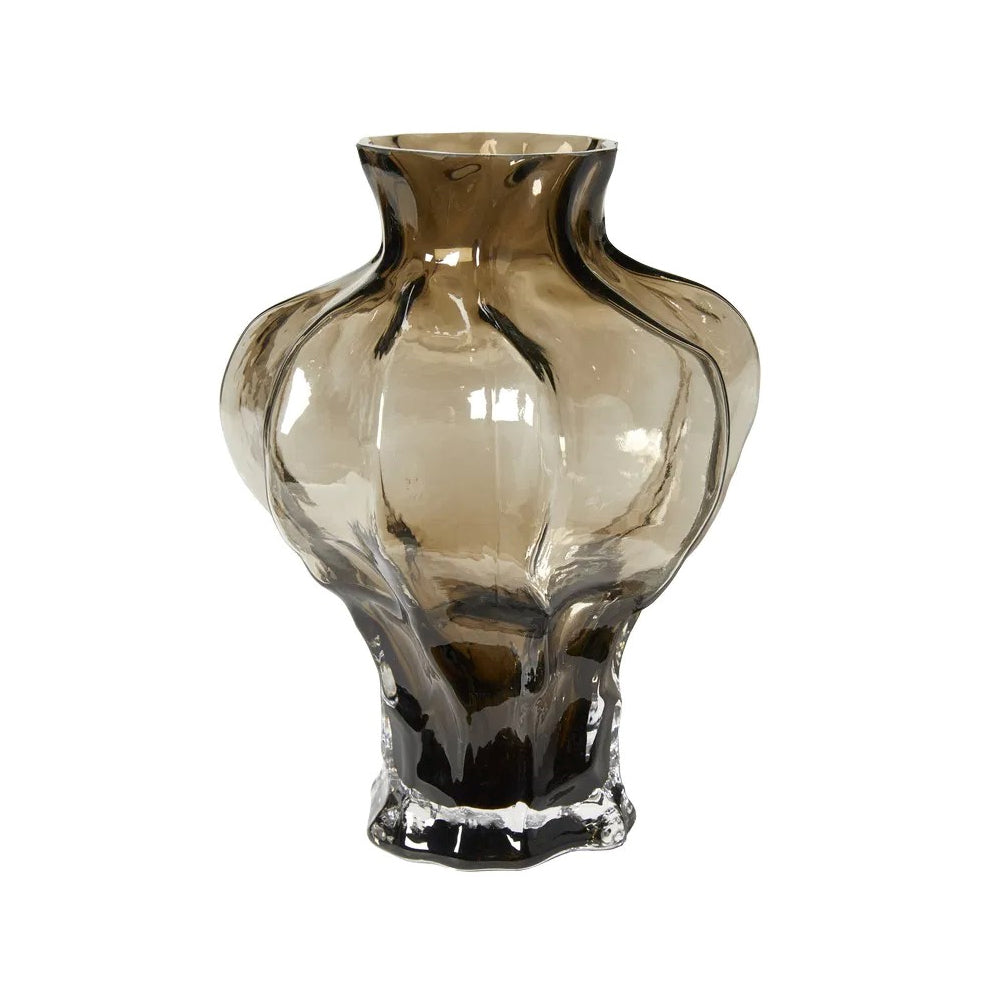 Speedtsberg Vase Art Glas Brun Ø18x24cm