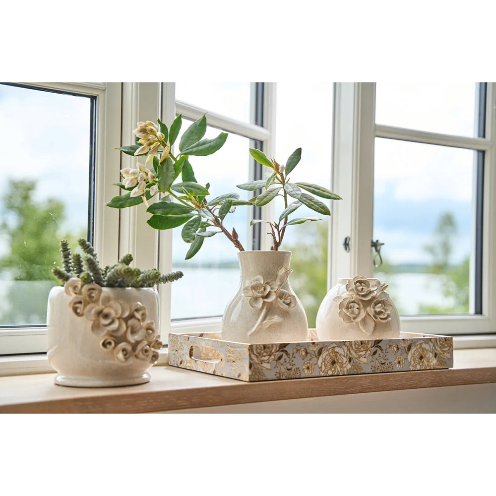 Speedtsberg Vase Beige Keramik Ø16x15cm