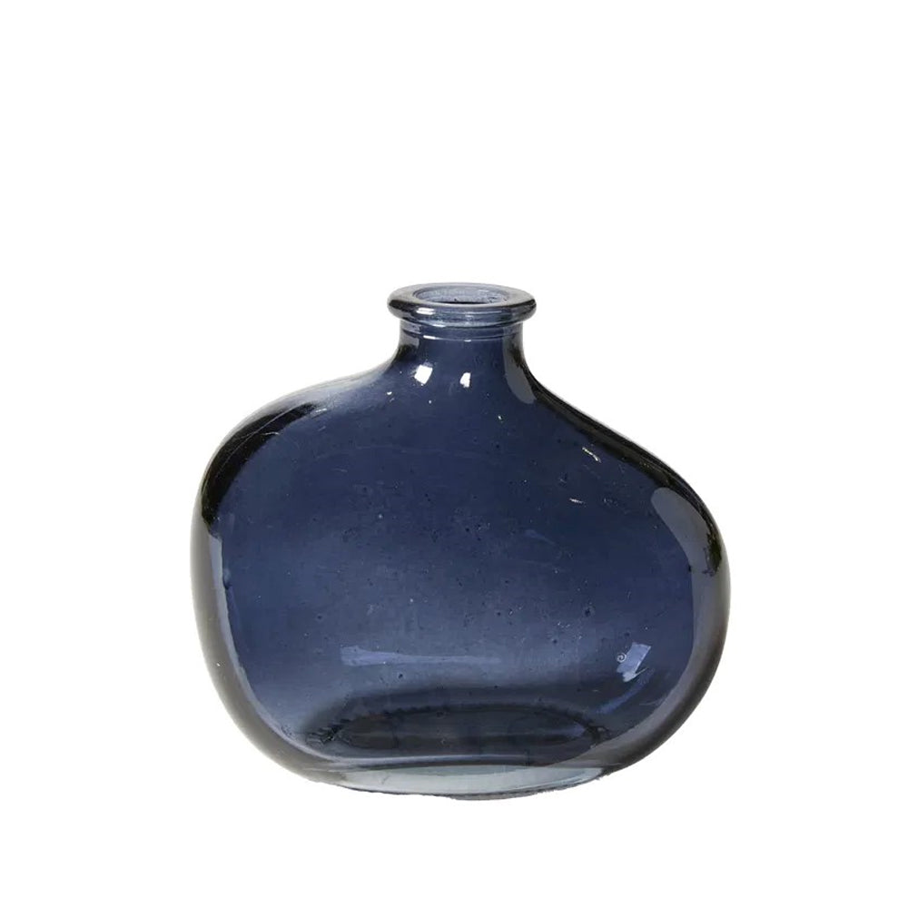 Speedtsberg Vase Rund Blå Glas H10x11x3cm