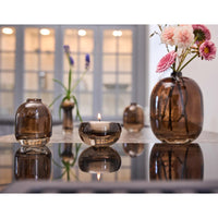 Speedtsberg Vase Rund Glas Brun H15x8x6cm