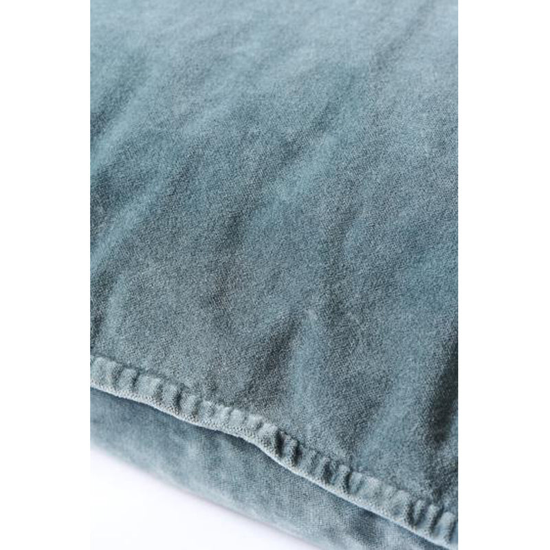 Ib Laursen Pudebetræk Velour Spruce Blue 50x50cm