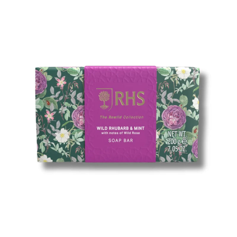 RHS The Rewild Collection Sæbe Bar Wild Rhubarb & Mint 200g