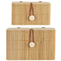 Bambusæske sæt med låg - Bambusæske