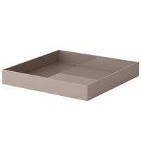 Bungalow Lacquer Square Tray Grey 40x40x6cm