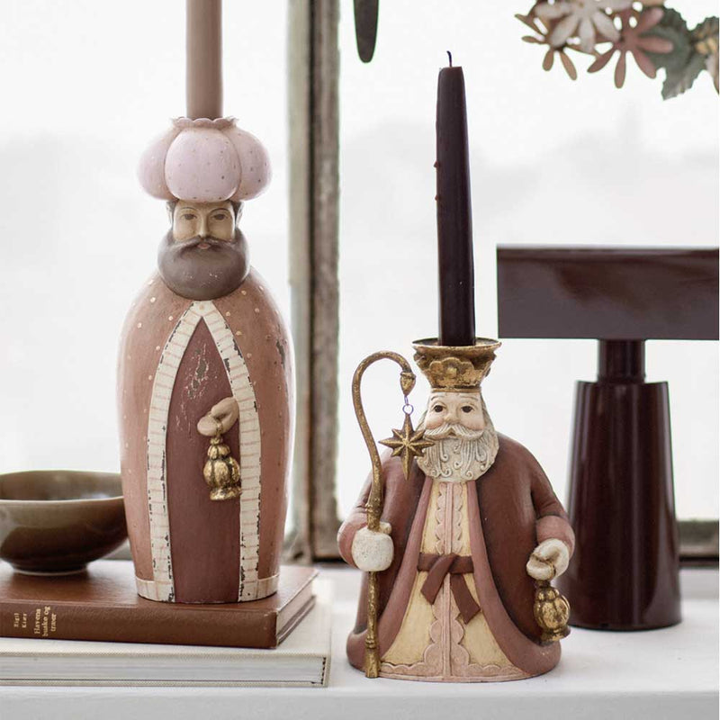 Bungalow Santa Red candle holder 18cm