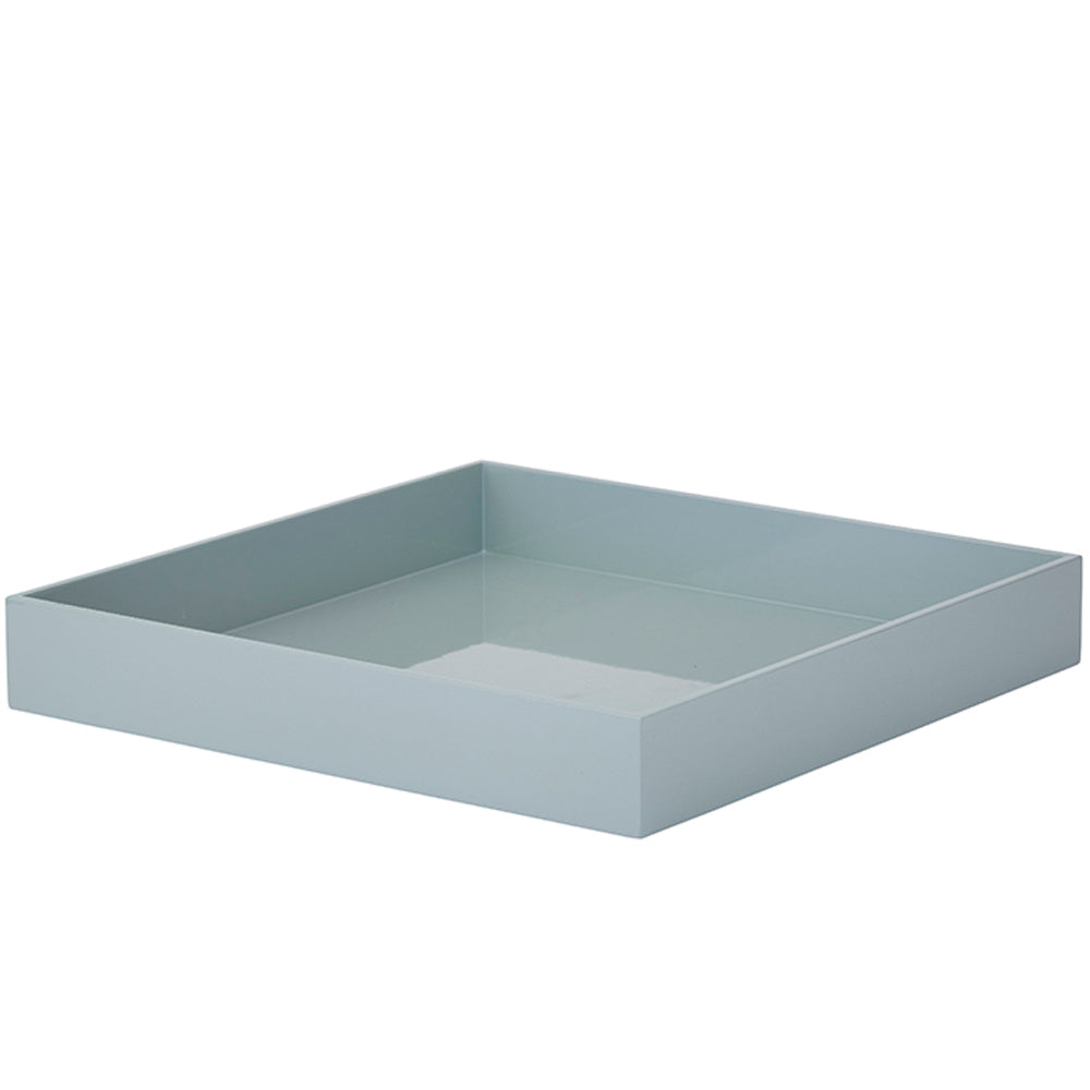 Bungalow Lacquer Square Tray Misty Blue 40x40x6cm