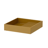 Bungalow Lacquer Square Tray Pecan 22,4x22,4x5cm - Lak bakke