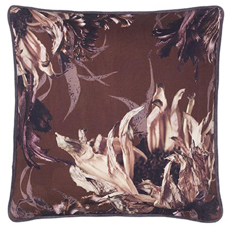 Cozy living Lolly Flower pude Bordeaux 45x45cm - Pyntepude