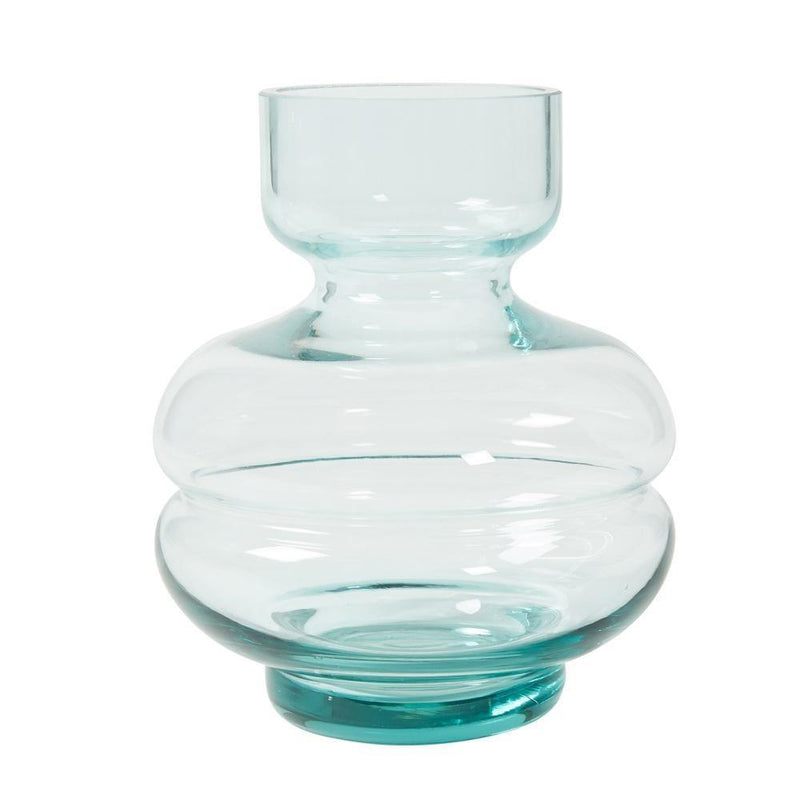 Lyseblå glas vase 10x14cm