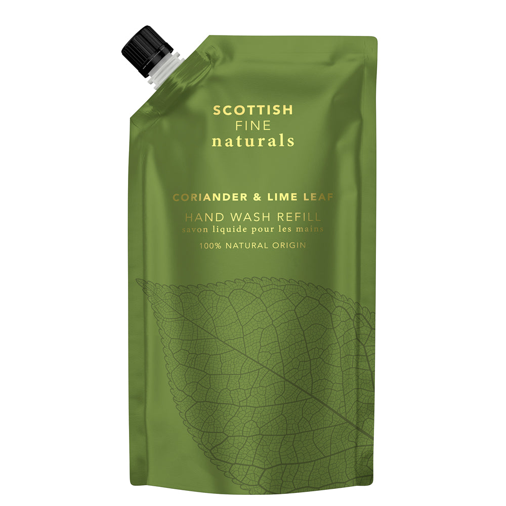 Scottish Fine Naturals Hand wash Refill 600ml Coriander Lime