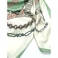Just D'Lux Tørklæde Mint & Creme farver og mønster 130x130cm