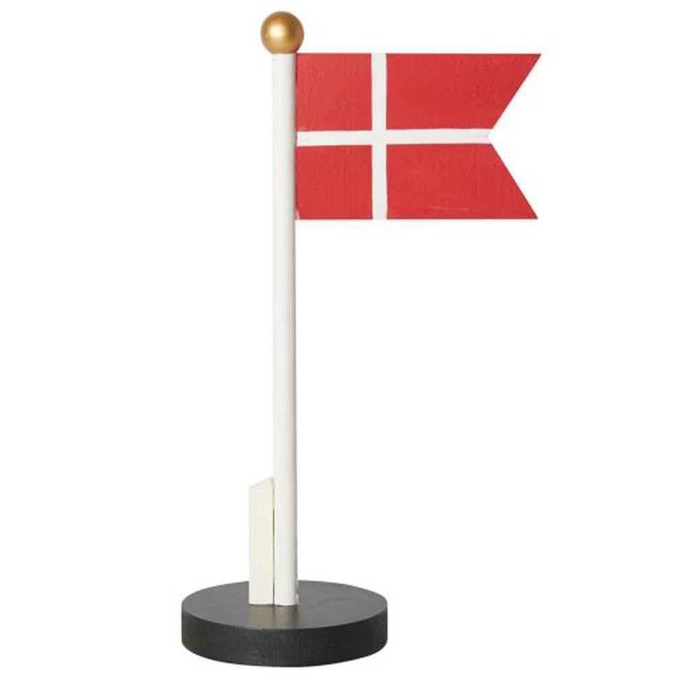 Træ flag 25 cm Dannebrog