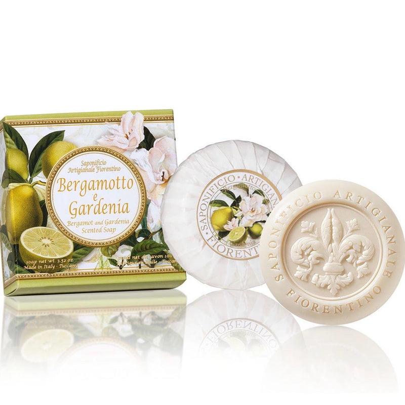 Vegetabilsk sæbe Bergamotte & Gardenia 100g - Sæbestykke