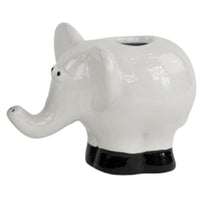 Speedtsberg Vase Elefant Keramik 10x8x7cm Hvid & Grøn